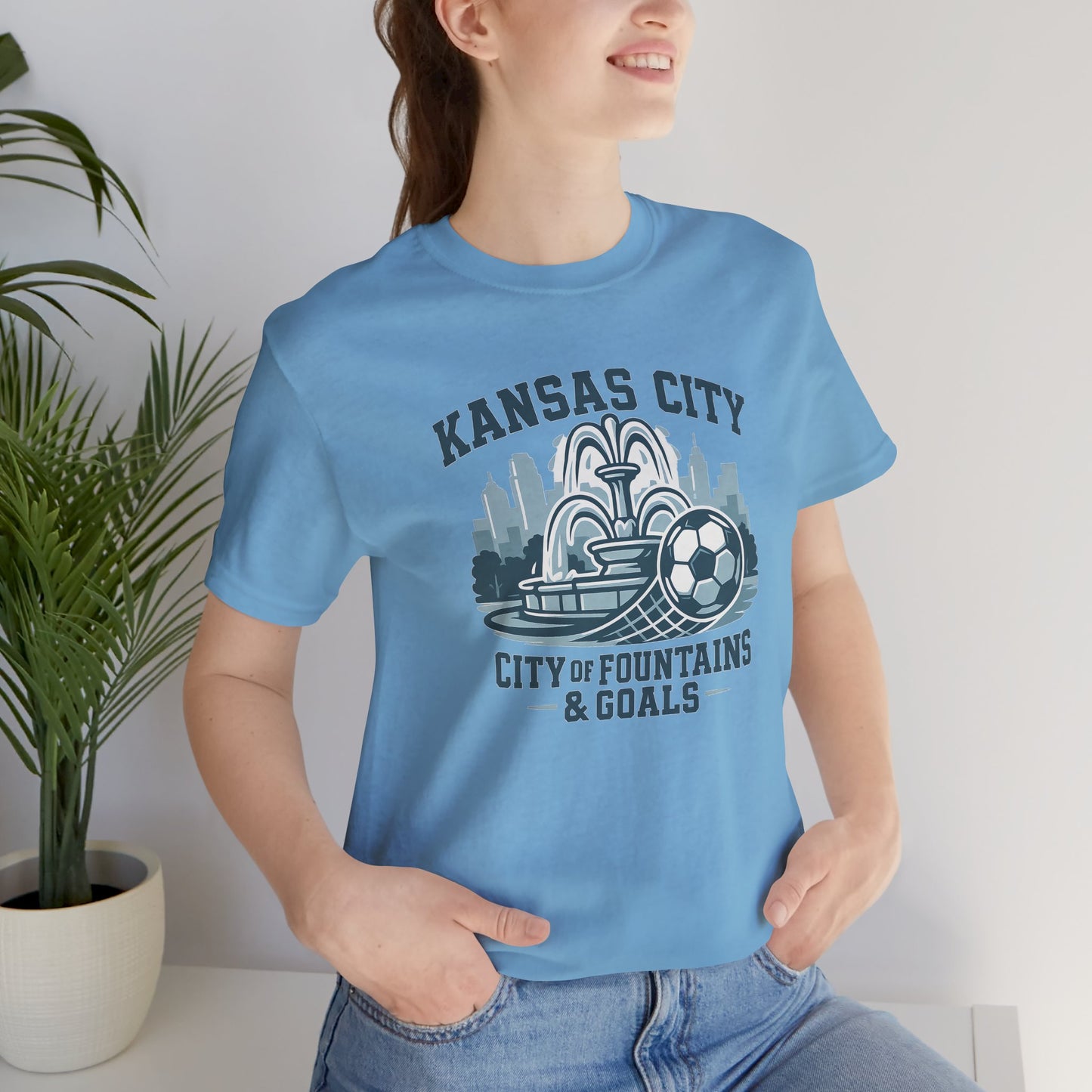 Kansas City Soccer Tee | Unisex Jersey Shirt for Fans | Gift for Sports Lovers | Casual Wear | City of Fountains & Goals