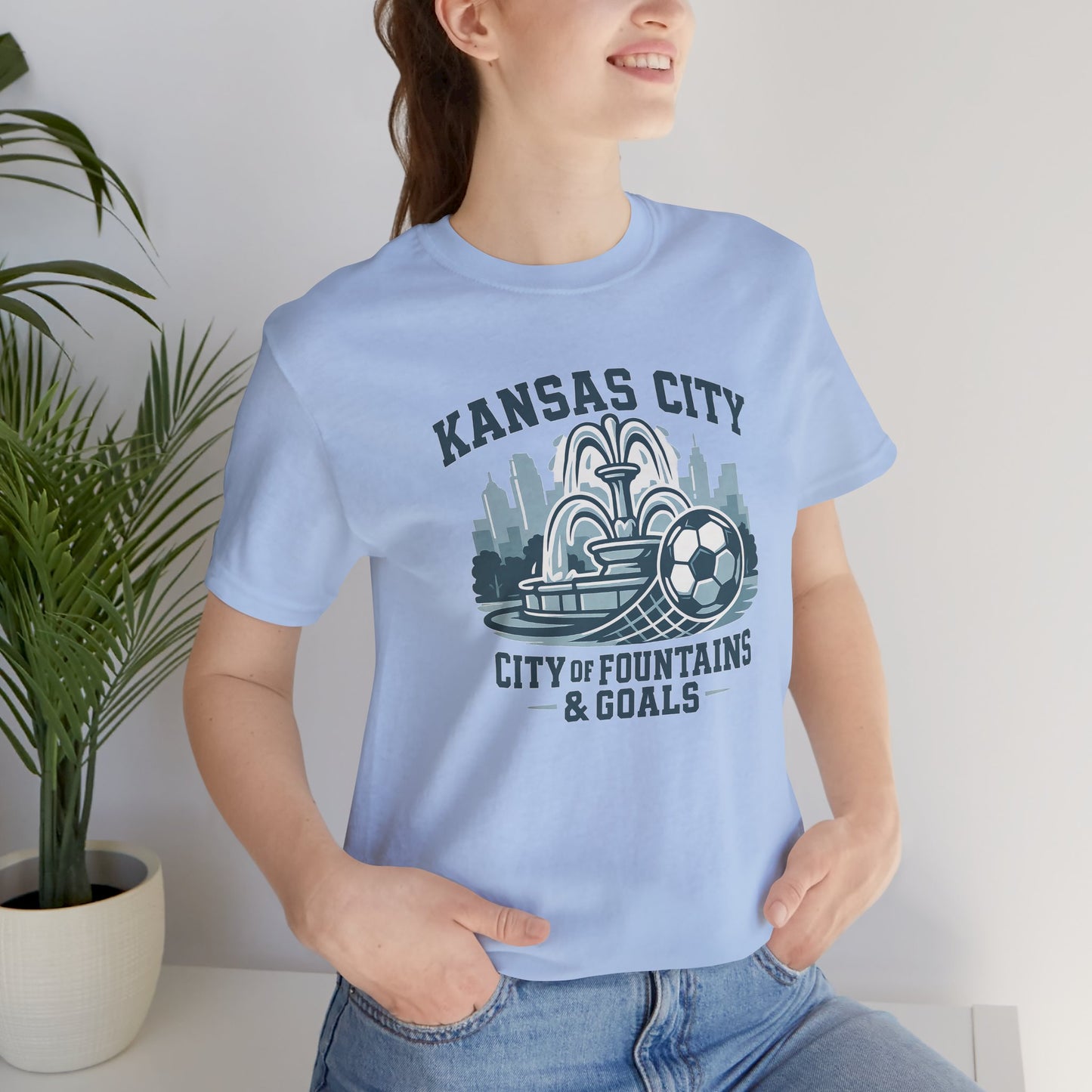 Kansas City Soccer Tee | Unisex Jersey Shirt for Fans | Gift for Sports Lovers | Casual Wear | City of Fountains & Goals