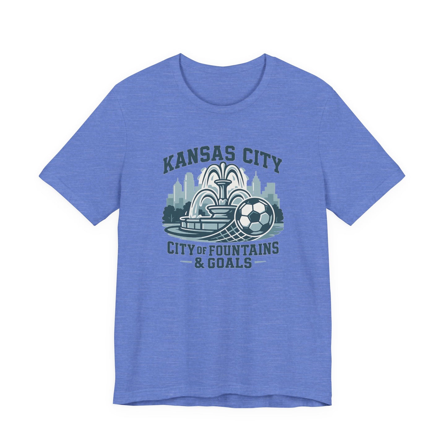 Kansas City Soccer Tee | Unisex Jersey Shirt for Fans | Gift for Sports Lovers | Casual Wear | City of Fountains & Goals