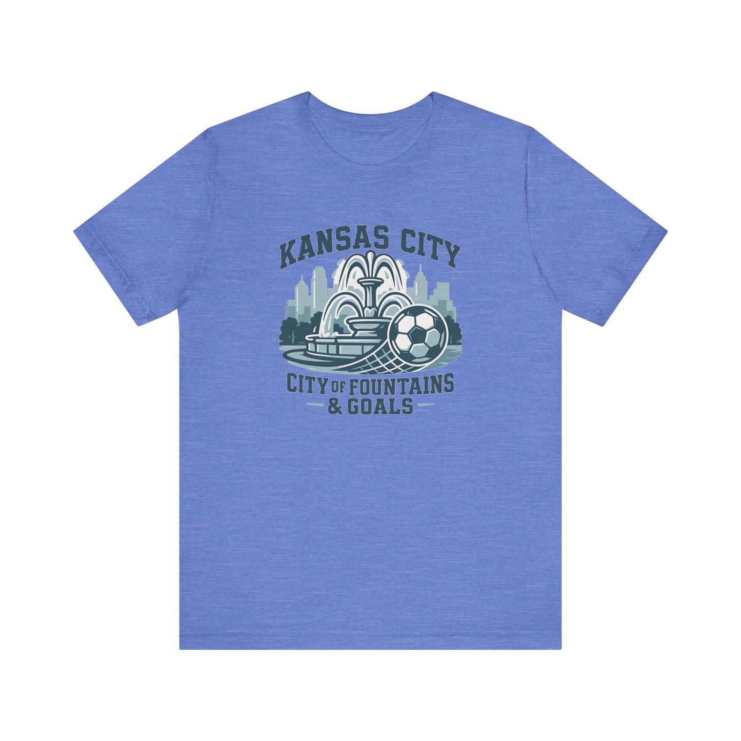 Kansas City Soccer Tee | Unisex Jersey Shirt for Fans | Gift for Sports Lovers | Casual Wear | City of Fountains & Goals