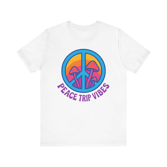 Peace Trip Vibes Unisex Jersey Tee - Trendy Short Sleeve Shirt for Free Spirits