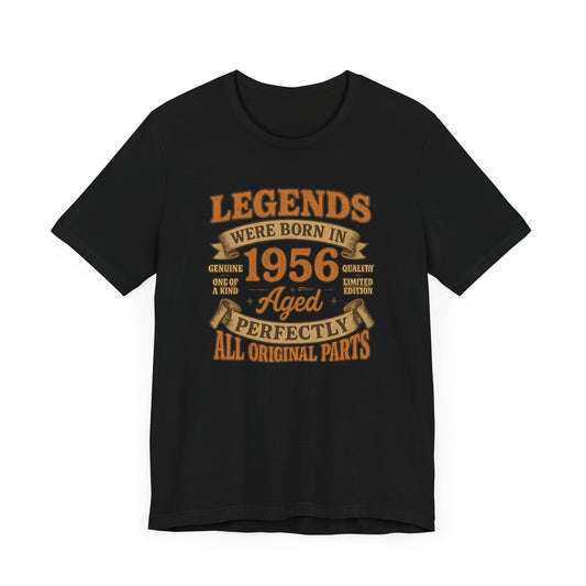 Legends Born in 1956 T-Shirt – Vintage Aged Perfectly Tee | 1956 Birthday Gift